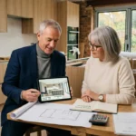 A beautiful renovated kitchen showcasing modern appliances and design