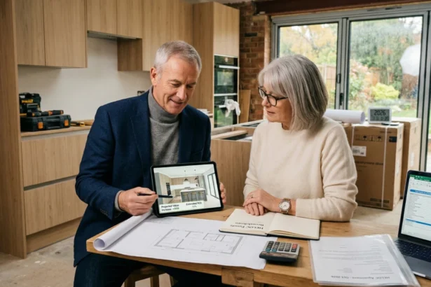A beautiful renovated kitchen showcasing modern appliances and design