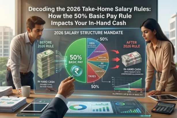 Illustration of take-home salary computation with graphs and salary breakdown